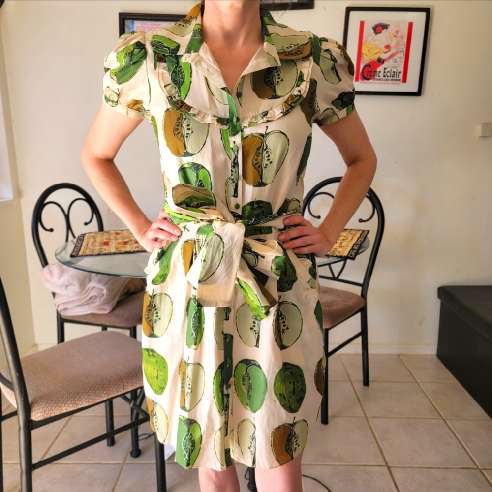 Forever 21 Vintage Silk Dress Small